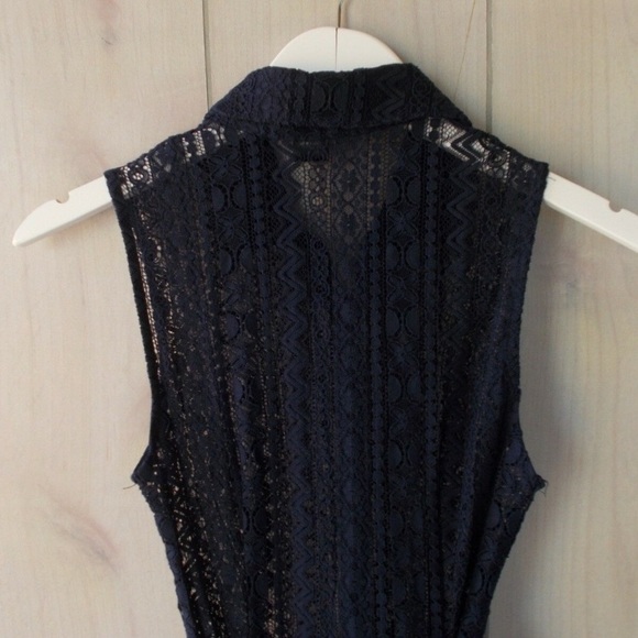 Aqua Cotton Lace Dress with Slip - Picture 4 of 8